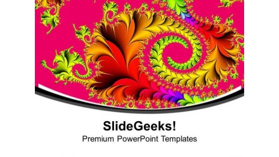 Fractal Design Background For Bright Theme PowerPoint Templates Ppt Backgrounds For Slides 0513