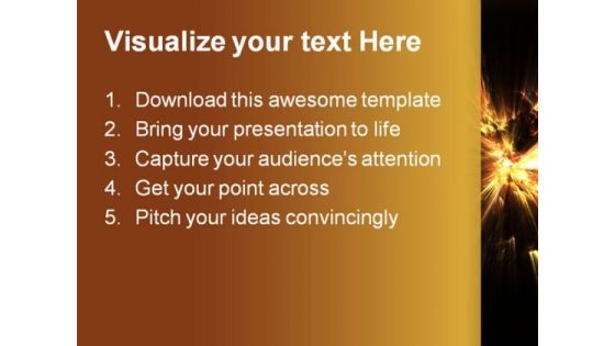 Fractal Illustration Of Fire Metaphor PowerPoint Themes And PowerPoint Slides 0611