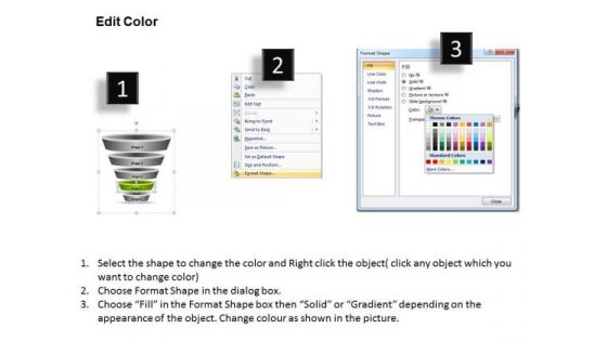 Free Business Charts Of 5 Stages Process Strategy PowerPoint Templates