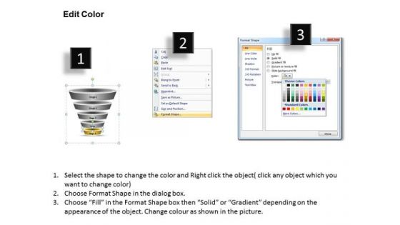 Free Business Charts Of 5 Stages Process Strategy Ppt PowerPoint Templates