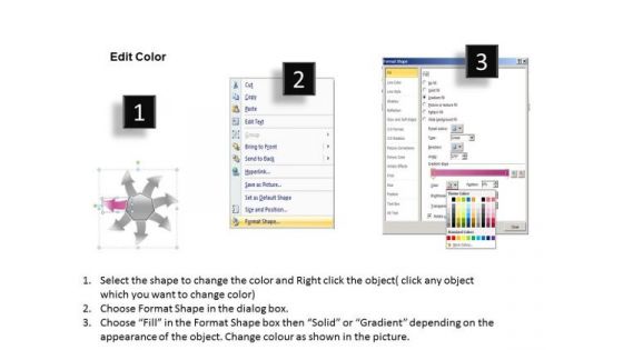 Free Business PowerPoint Templates Process Cycle Circular Flow Layout Chart