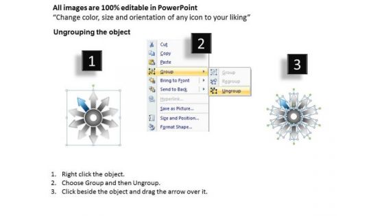 Free Business PowerPoint Templates Steps Diverging Arrows Chart Software Slides