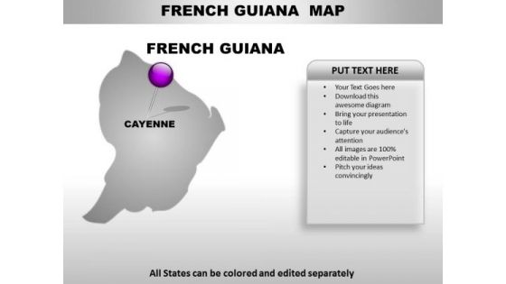 French Guiana Country PowerPoint Maps