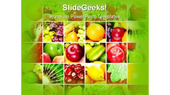Fresh And Healthy Fruits Food PowerPoint Themes And PowerPoint Slides 0711