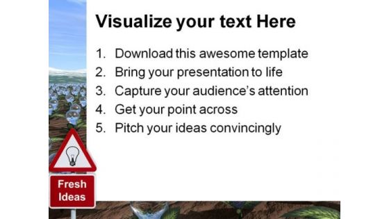 Fresh Ideas Signpost In Field Business PowerPoint Templates And PowerPoint Backgrounds 0911