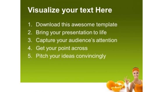 Fresh Orange Slices Health PowerPoint Templates And PowerPoint Themes 0512