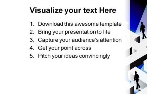 Front Of Labyrinth People PowerPoint Background And Template 1210