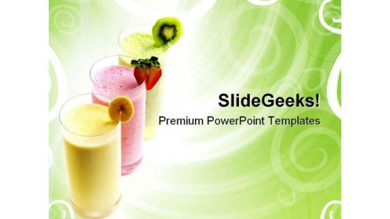 Fruit Smoothies Food PowerPoint Themes And PowerPoint Slides 0511