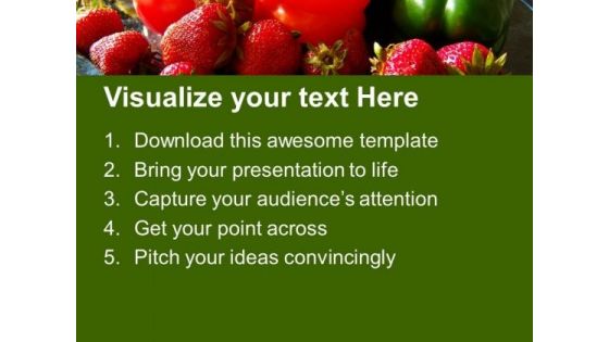 Fruits And Veggies Health PowerPoint Templates Ppt Backgrounds For Slides 0213