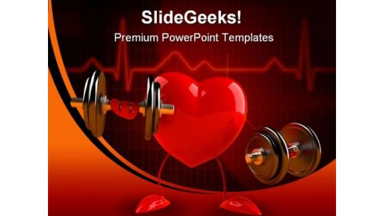 Fun Heart Science PowerPoint Template 0610