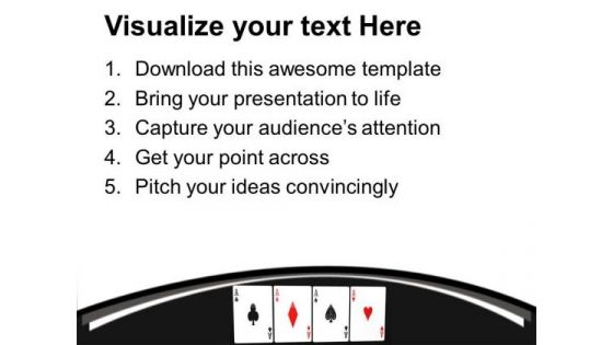 Gambling Concept With Poker Cards PowerPoint Templates Ppt Backgrounds For Slides 0513