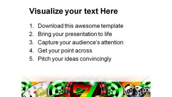 Gambling Illustration Game PowerPoint Themes And PowerPoint Slides 0611