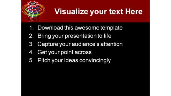 Gambling Sports PowerPoint Template 0610