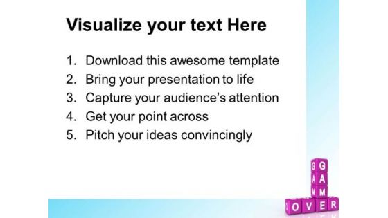 Game Over Success PowerPoint Templates And PowerPoint Themes 0412