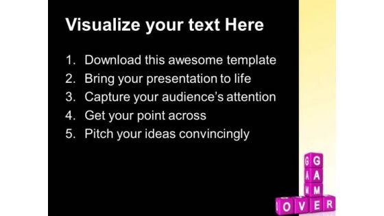 Game Over Winner Success PowerPoint Templates And PowerPoint Themes 0512