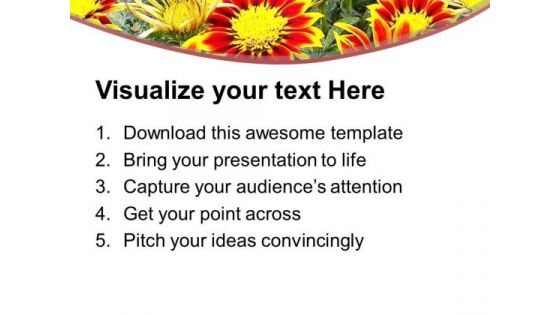 Gazanias Flower For Thematic Background PowerPoint Templates Ppt Backgrounds For Slides 0513