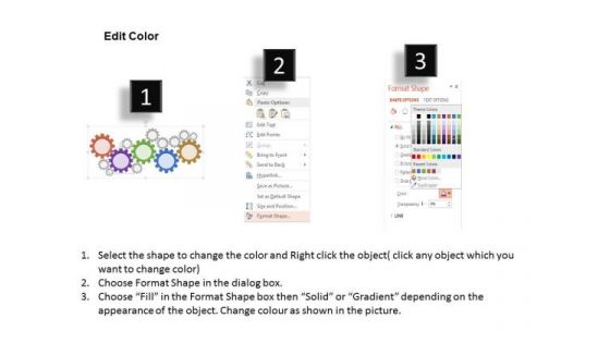 Gear Graphics For Finance Process PowerPoint Templates