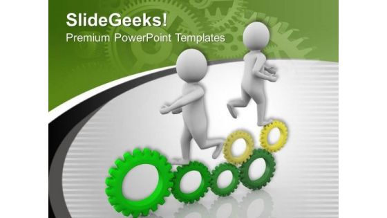 Gear Process To Succeed In Business Management PowerPoint Templates Ppt Backgrounds For Slides 0613