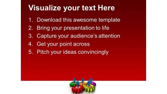 Gear Target Person Business PowerPoint Templates And PowerPoint Themes 0612