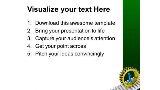 Gear The Business Process PowerPoint Templates Ppt Backgrounds For Slides 0613