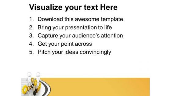 Gear The Business Process With Joint Efforts PowerPoint Templates Ppt Backgrounds For Slides 0613