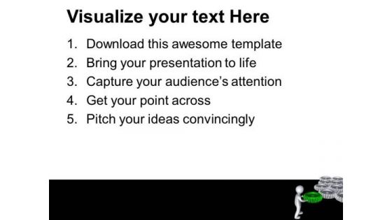 Gear The Process Flow With Right Solution PowerPoint Templates Ppt Backgrounds For Slides 0613
