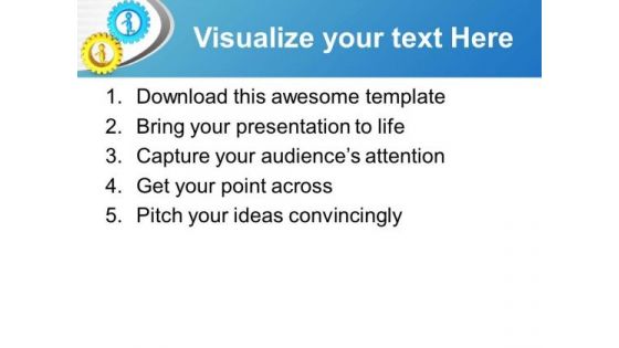 Gear The Process With Growth PowerPoint Templates Ppt Backgrounds For Slides 0613
