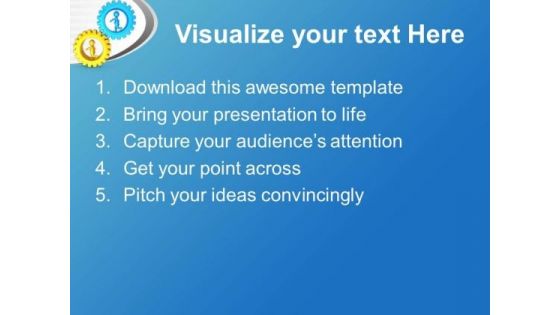 Gear The Process With Growth PowerPoint Templates Ppt Backgrounds For Slides 0613