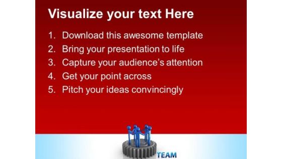 Gear Unity Team Business PowerPoint Templates And PowerPoint Themes 0512