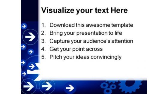Gear With Arrow Background PowerPoint Themes And PowerPoint Slides 0511