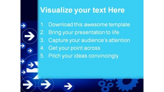 Gear With Arrow Background PowerPoint Themes And PowerPoint Slides 0511