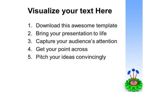Gear With Target Success PowerPoint Templates And PowerPoint Themes 0712