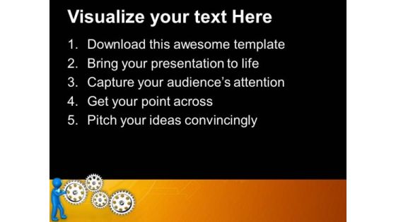 Gear Your Business Issues PowerPoint Templates Ppt Backgrounds For Slides 0613