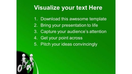 Gear Your Business Process With Joint Effort PowerPoint Templates Ppt Backgrounds For Slides 0613