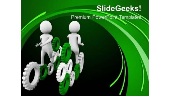 Gear Your Business Process With Joint Effort PowerPoint Templates Ppt Backgrounds For Slides 0613