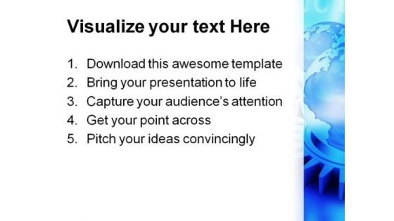 Gears And Globe Concept Industrial PowerPoint Themes And PowerPoint Slides 0411