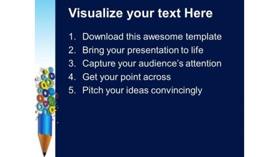 Gears And Pencil01 Gearwheels PowerPoint Templates And PowerPoint Themes 0512