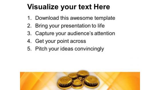 Gears For Business Process PowerPoint Templates Ppt Backgrounds For Slides 0613