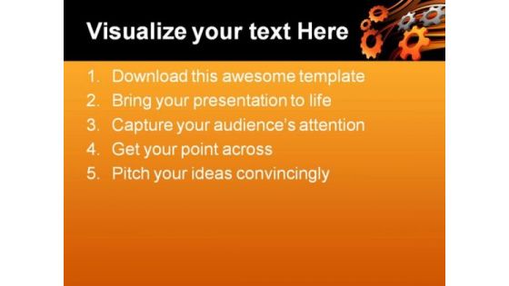 Gears Industrial PowerPoint Template 0610