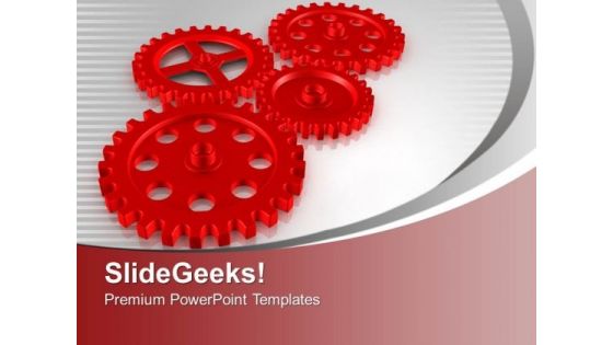 Gears Interconnected Teamwork Concept PowerPoint Templates Ppt Backgrounds For Slides 0213