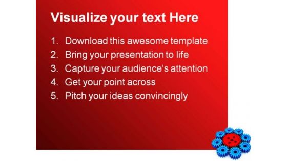 Gears Leadership Industrial PowerPoint Themes And PowerPoint Slides 0711