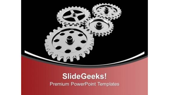 Gears Mechanism Industrial PowerPoint Templates Ppt Backgrounds For Slides 0213