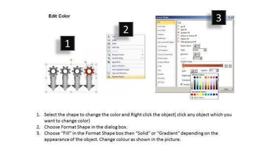 Gears Parallel Process Arrows 4 Stages Ppt Business Plan Outlines PowerPoint Slides