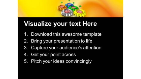 Gears Target Business PowerPoint Templates And PowerPoint Themes 0712