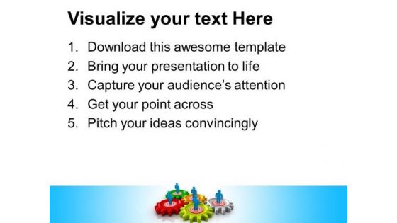 Gears Target Teamwork PowerPoint Templates And PowerPoint Themes 0612