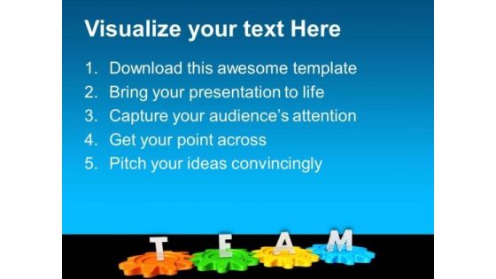 Gears Team Business PowerPoint Templates And PowerPoint Themes 0312