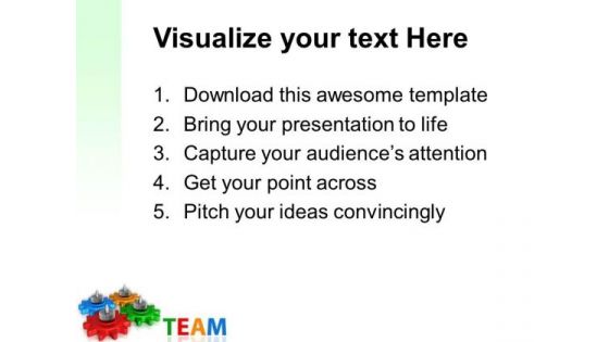 Gears Team Business PowerPoint Templates And PowerPoint Themes 0512