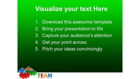 Gears Team Business PowerPoint Templates And PowerPoint Themes 0512