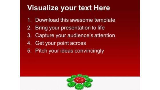 Gears Teamwork Leadership PowerPoint Templates And PowerPoint Themes 0412