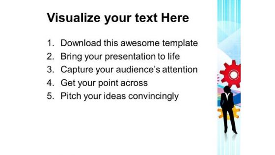 Gears With Business Person Industrial PowerPoint Templates And PowerPoint Themes 0412